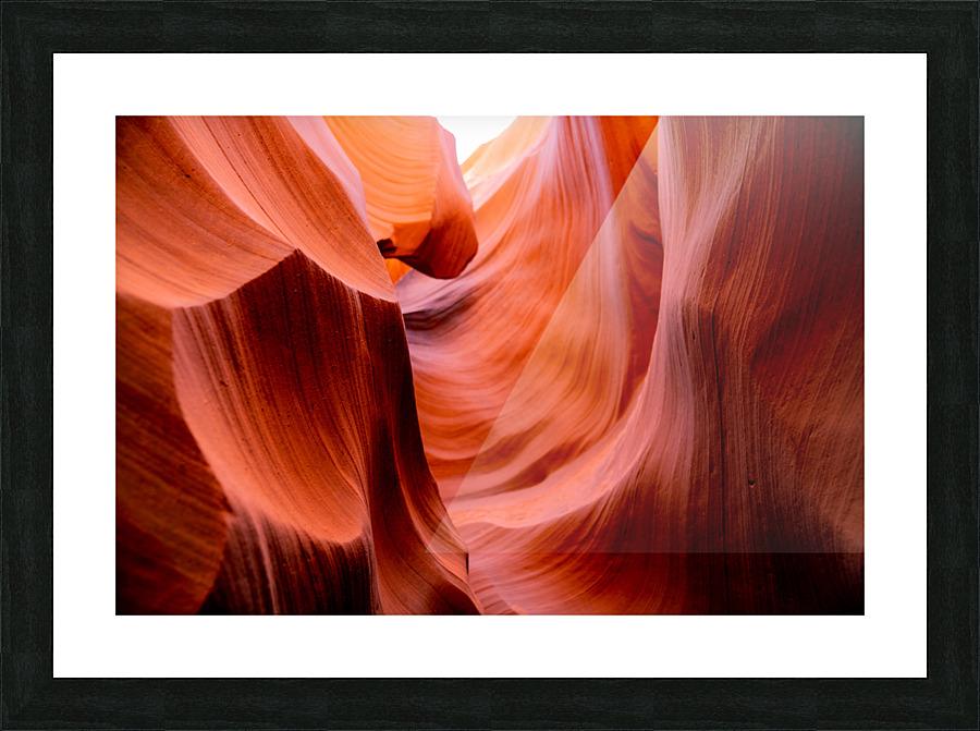 Red Waves Picture Frame print